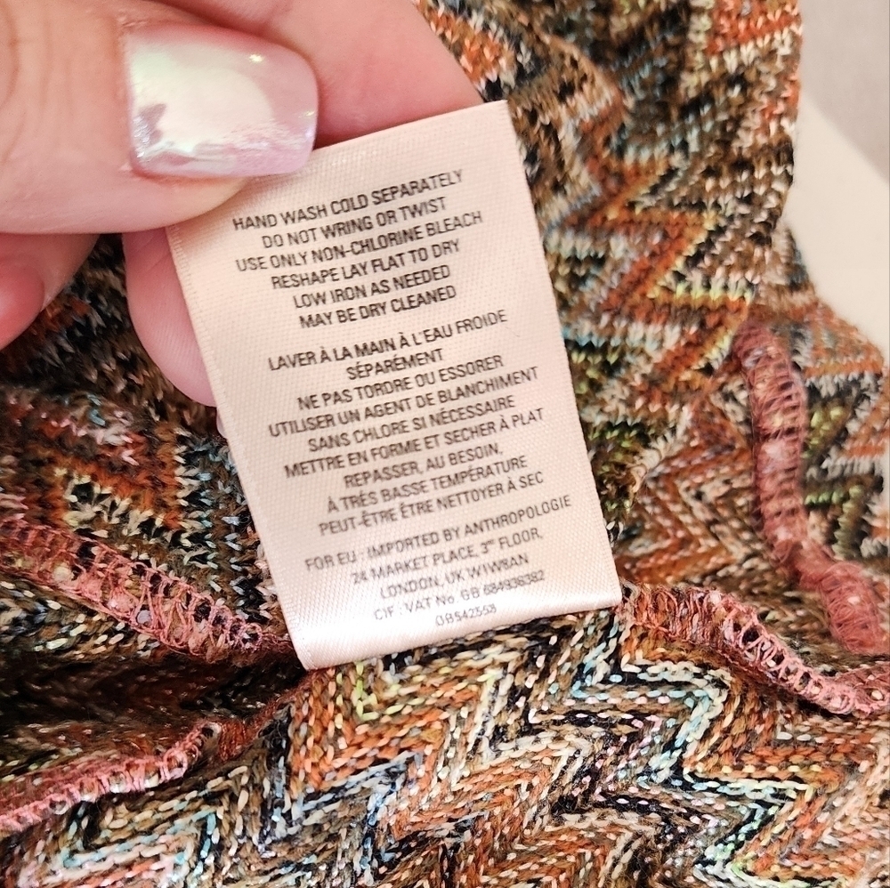 Maeve Anthropologie WestWater Zig Zag Shift Dress Size M. - Picture 3 of 7